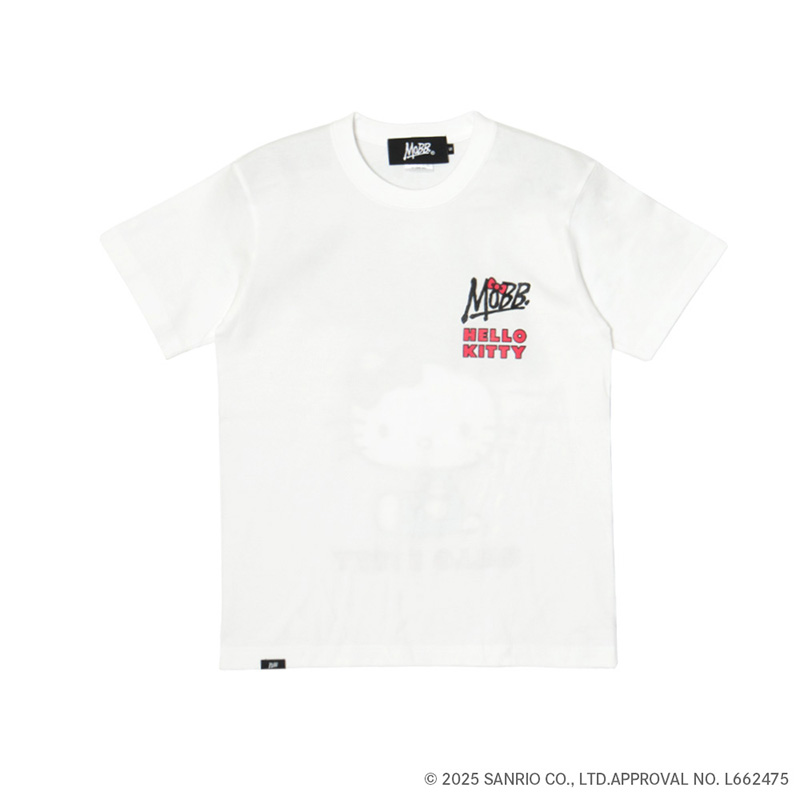 MOBB KITTY T-SHIRT -WHITE-