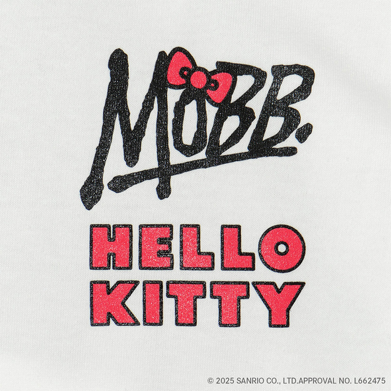 MOBB KITTY T-SHIRT -WHITE-