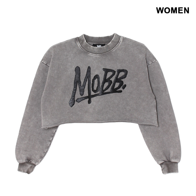 OG CROPPED PIGMENT SWEAT -GREY- (WOMEN)