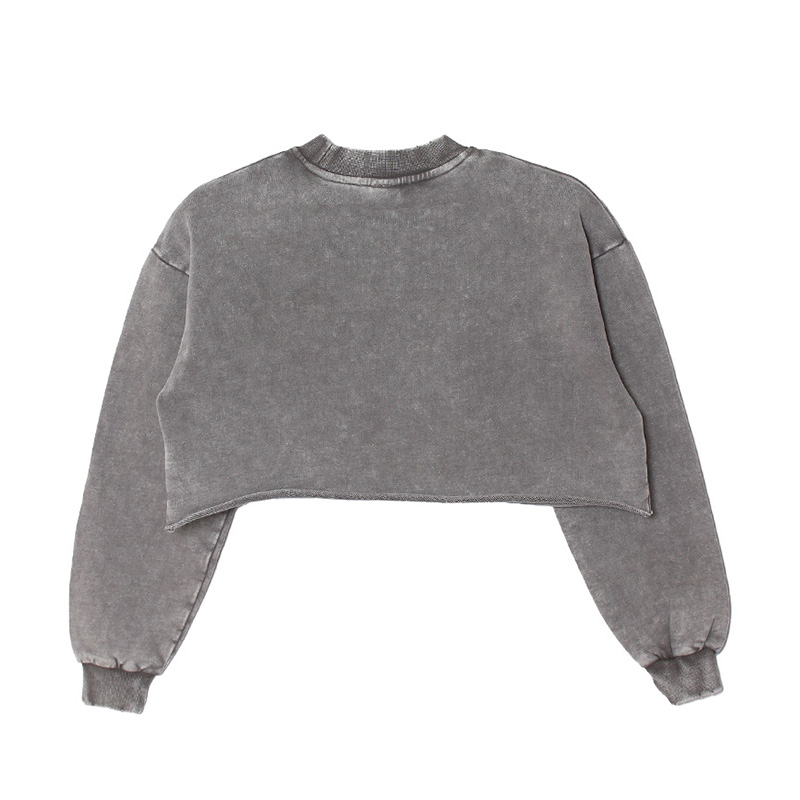 OG CROPPED PIGMENT SWEAT -GREY- (WOMEN)