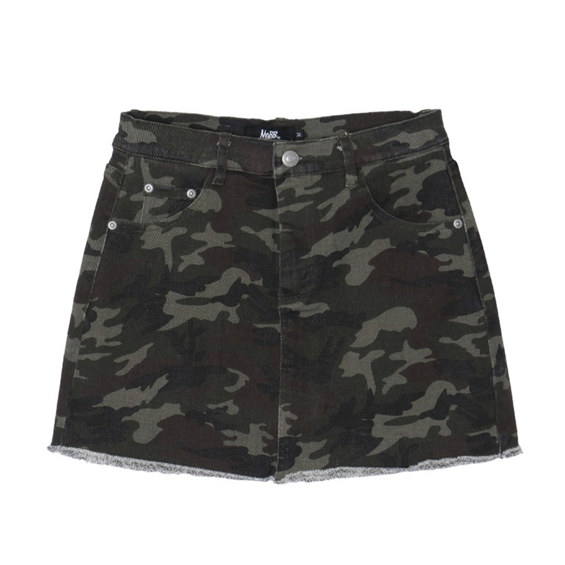 OLD OG DENIM SKORTS -CAMO-(LADIES)