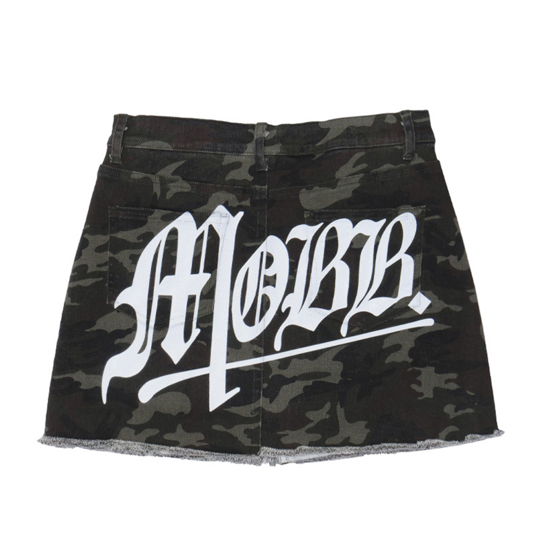 OLD OG DENIM SKORTS -CAMO-(LADIES)