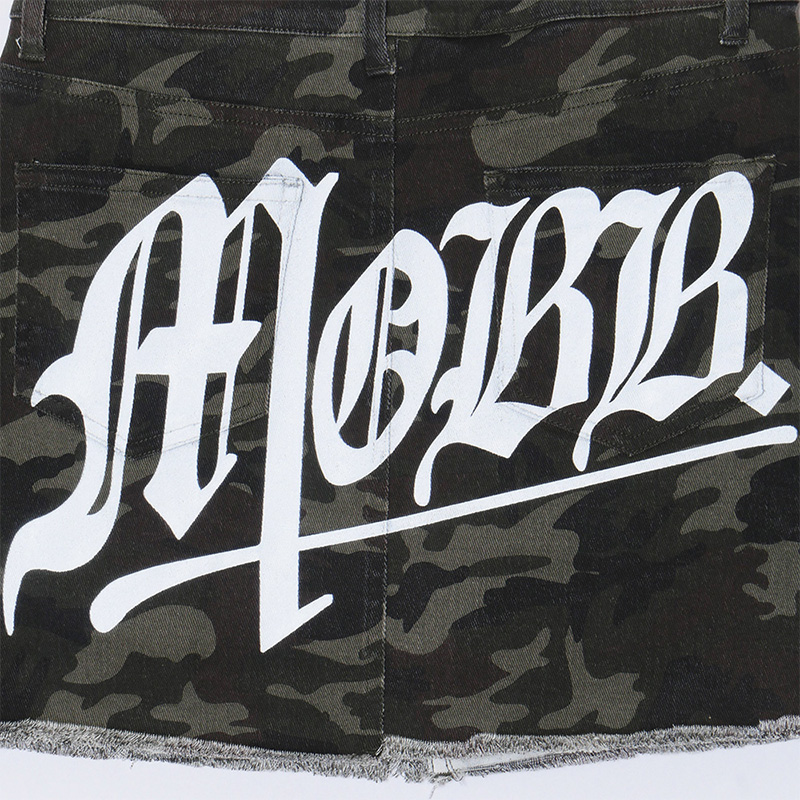 OLD OG DENIM SKORTS -CAMO-(LADIES)