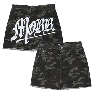 OLD OG DENIM SKORTS -CAMO-(LADIES)