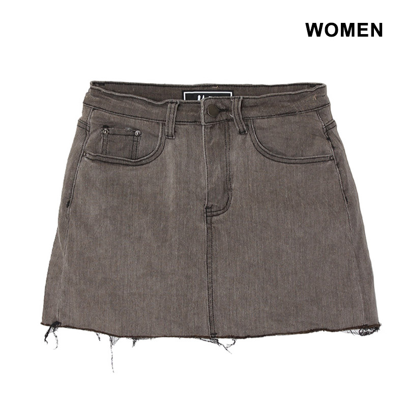 OLD OG DENIM SKORTS -GREY-