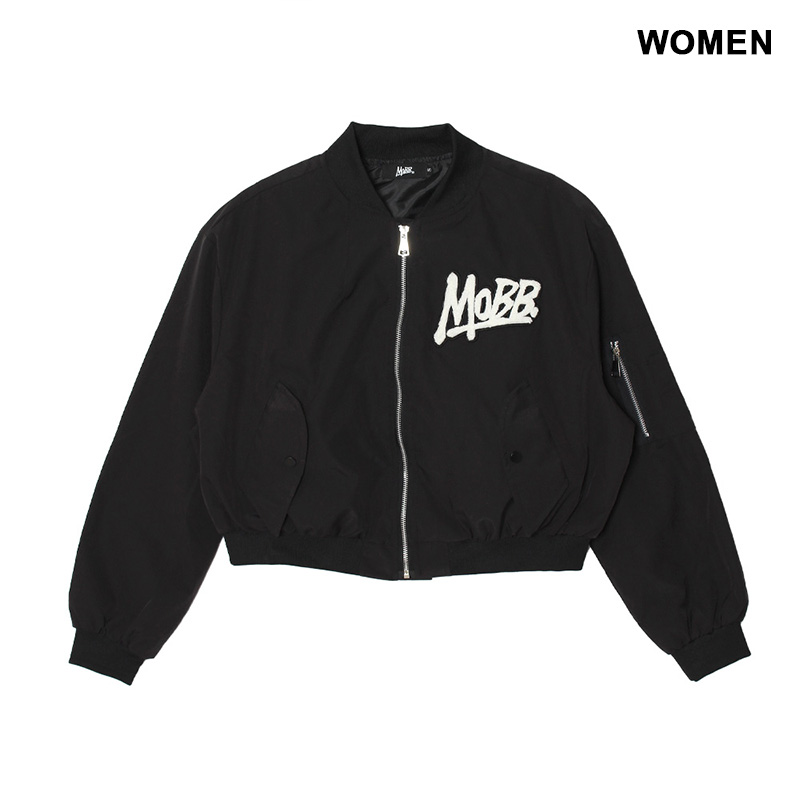 OG WAPPEN CROPPED JACKET -BLACK- (WOMEN)