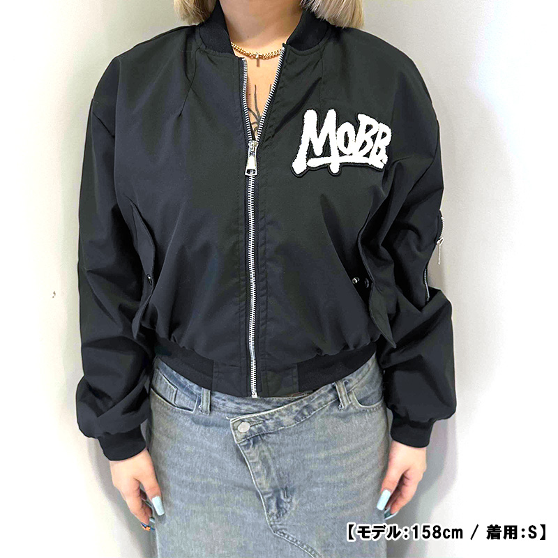 OG WAPPEN CROPPED JACKET -BLACK- (WOMEN)