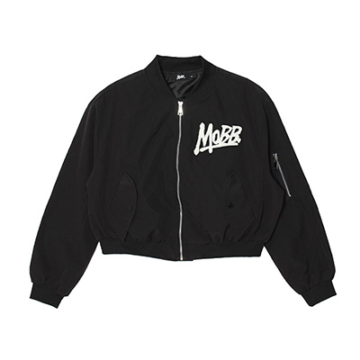 OG WAPPEN CROPPED JACKET -BLACK- (WOMEN)(S)