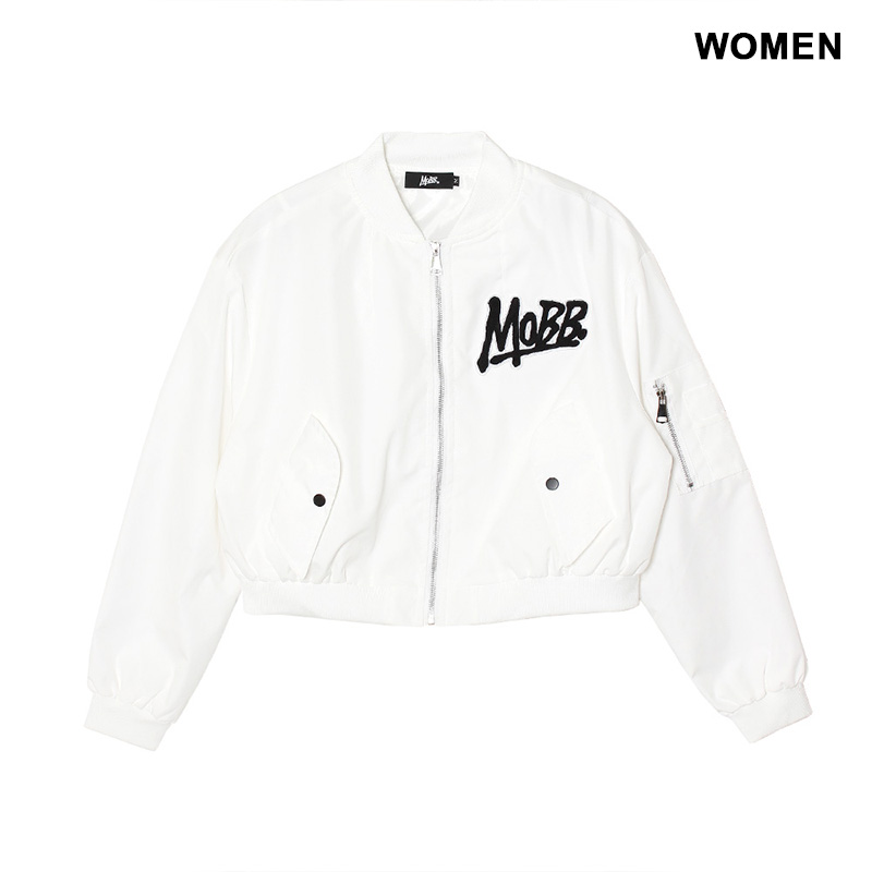 OG WAPPEN CROPPED JACKET -WHITE- (WOMEN)