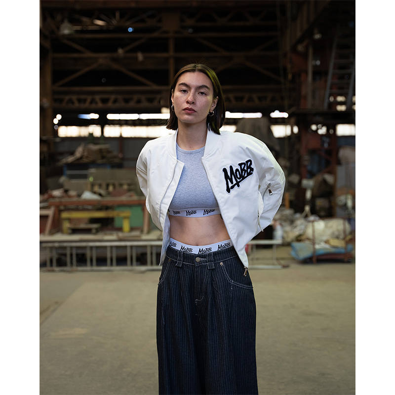 OG WAPPEN CROPPED JACKET -WHITE- (WOMEN)