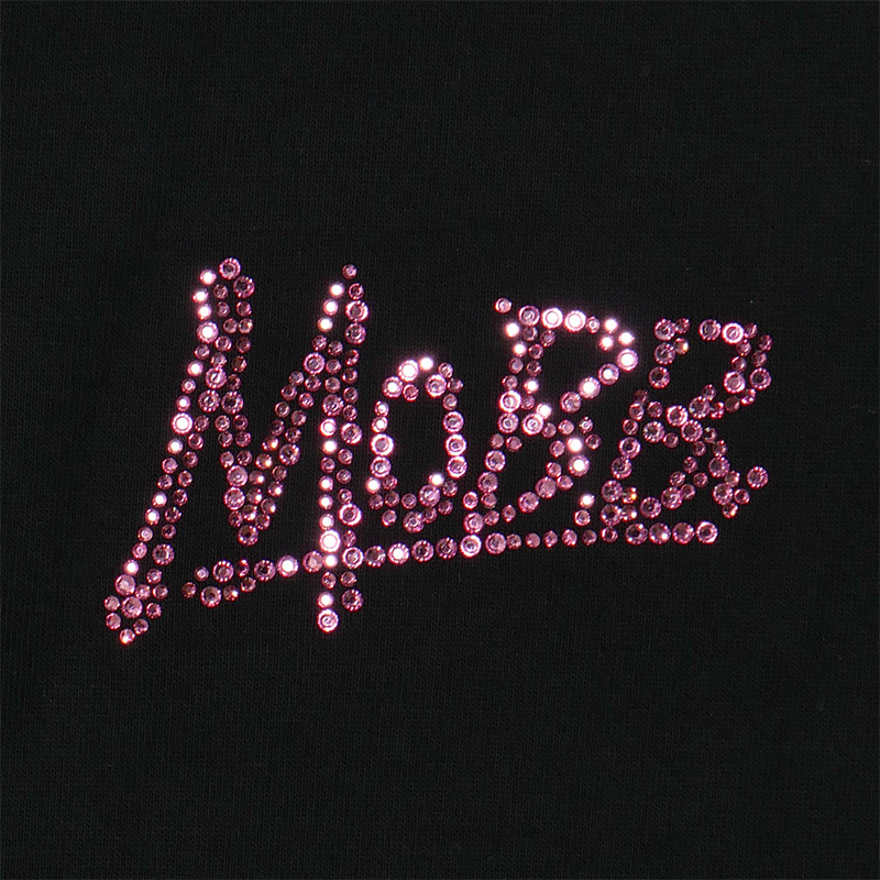OG RHINESTONE S/S T-SHIRT -BLACK×PINK-(LADIES/KIDS)