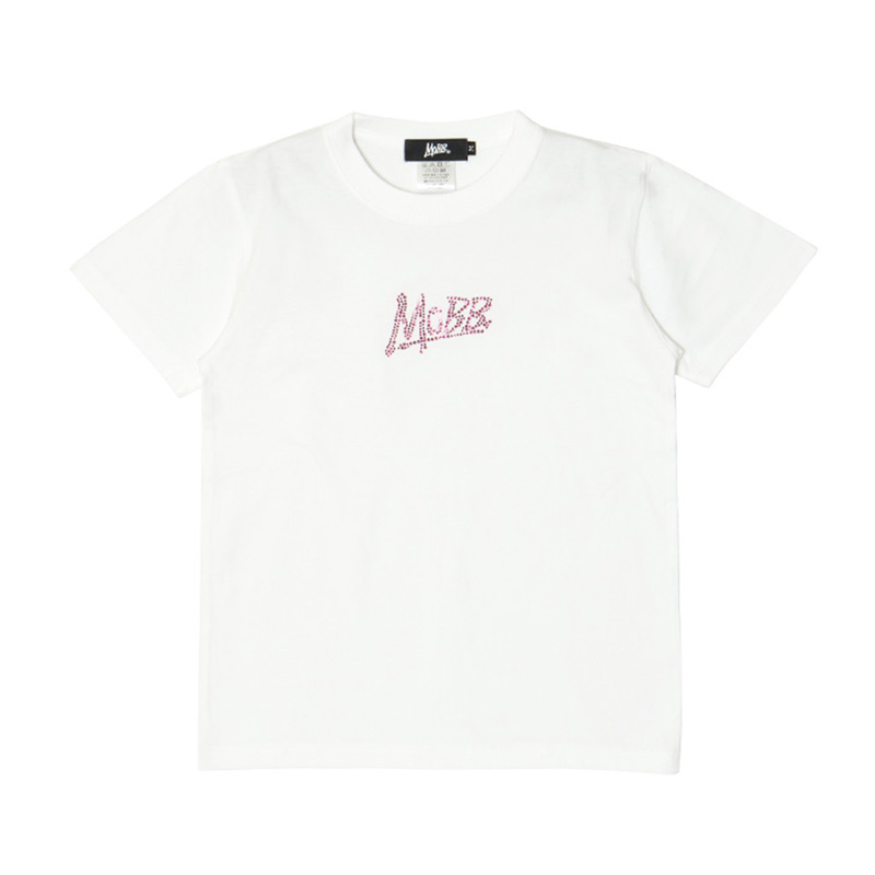 OG RHINESTONE S/S T-SHIRT -WHITE×PINK-(LADIES/KIDS)