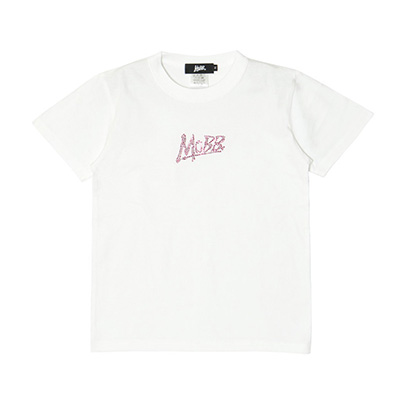 OG RHINESTONE S/S T-SHIRT -WHITE×PINK-(LADIES/KIDS)