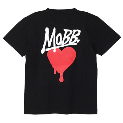 【予約:3月末頃入荷予定】 HEART DRIP T-SHIRT -BLACK-(WOMEN/KIDS)