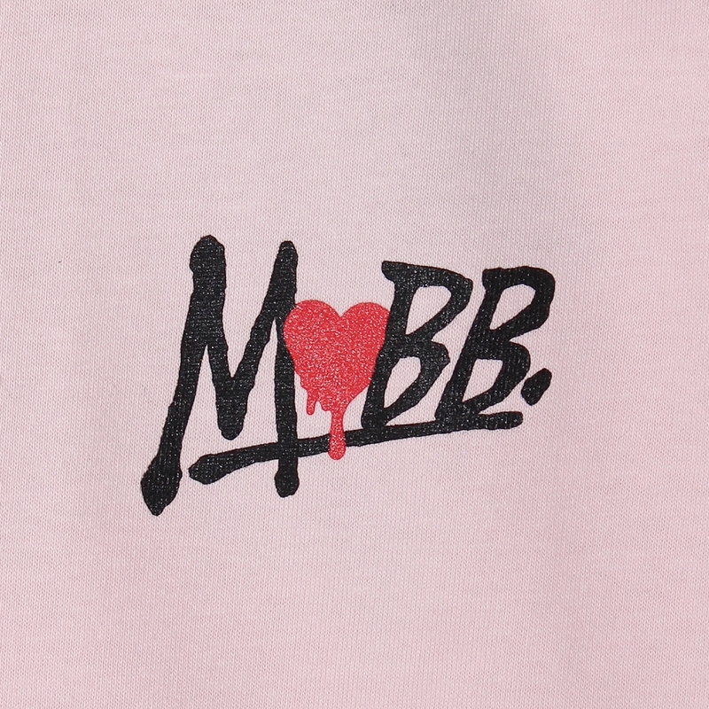 HEART DRIP T-SHIRT -L.PINK-(LADIES/KIDS)