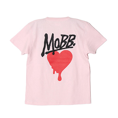 HEART DRIP T-SHIRT -L.PINK-(LADIES/KIDS)
