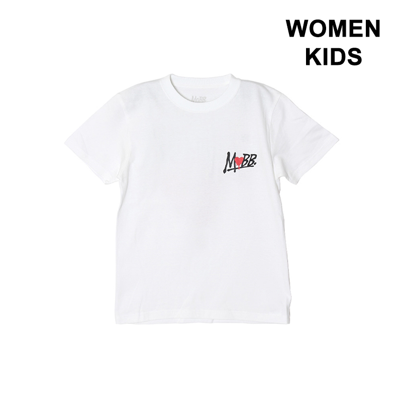 【予約:3月末頃入荷予定】 HEART DRIP T-SHIRT -WHITE-(WOMEN/KIDS)