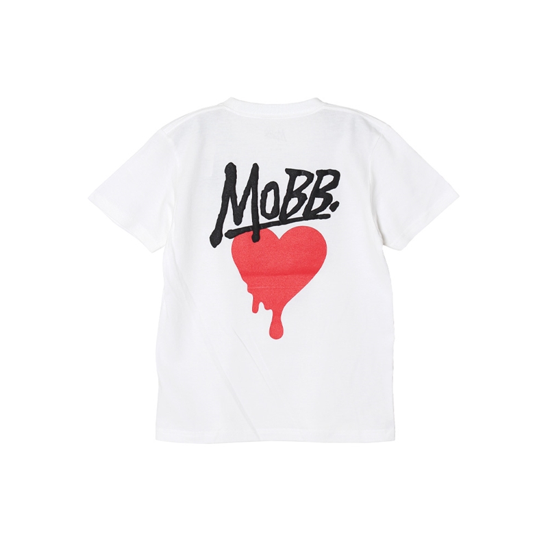 【予約:3月末頃入荷予定】 HEART DRIP T-SHIRT -WHITE-(WOMEN/KIDS)