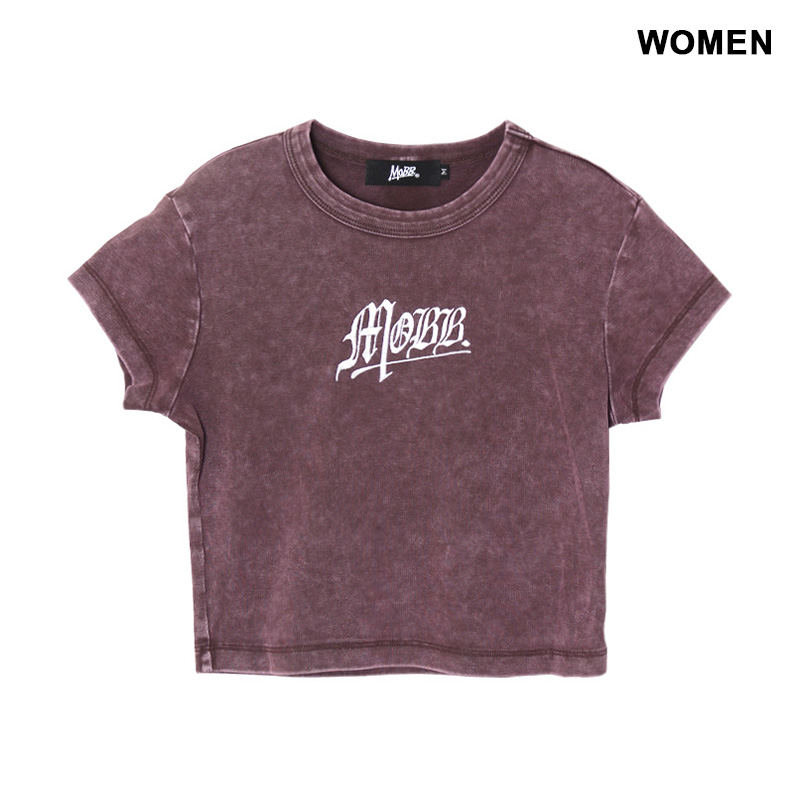 OLD OG PIGMENT CROPPED T-SHIRT -PURPLE-(WOMEN)