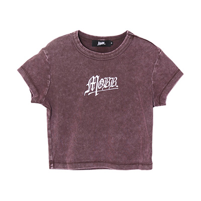 OLD OG PIGMENT CROPPED T-SHIRT -PURPLE-(WOMEN)