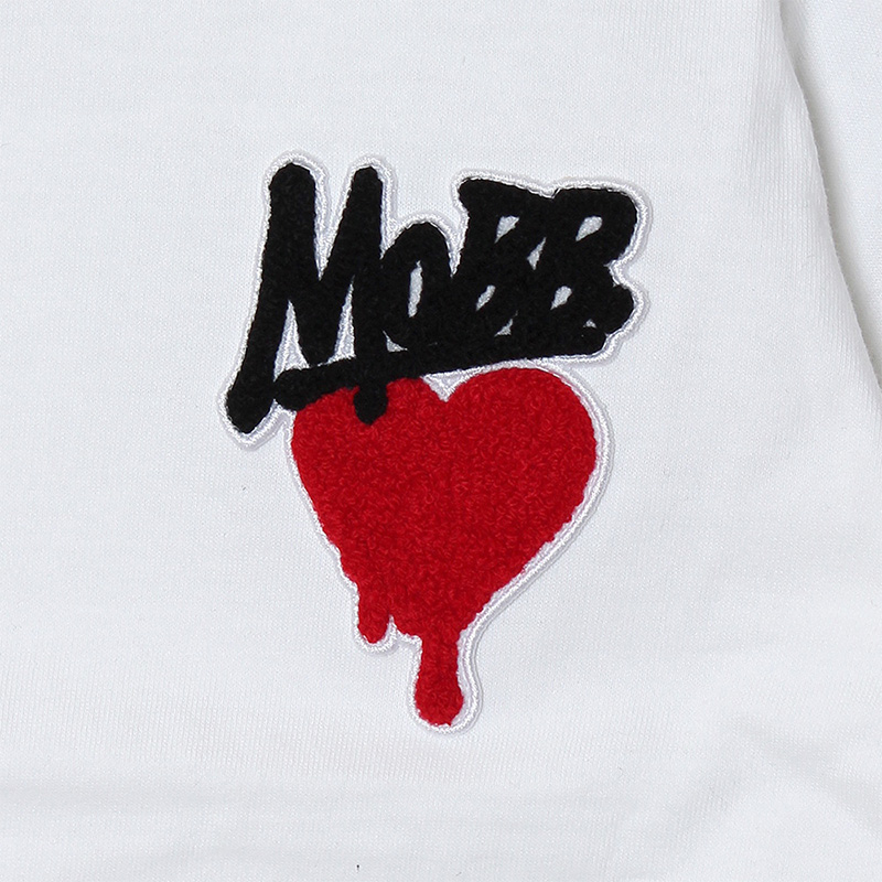 HEART DRIP WAPPEN T-SHIRT -WHITE-(WOMEN/KIDS)