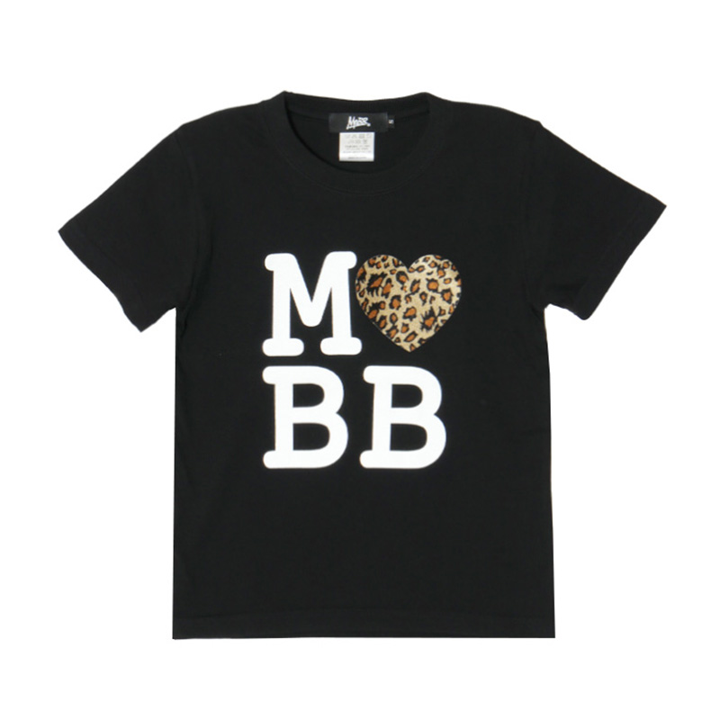 MOBB LOVE LEOPARD T-SHIRT -BLACK-(LADIES/KIDS)