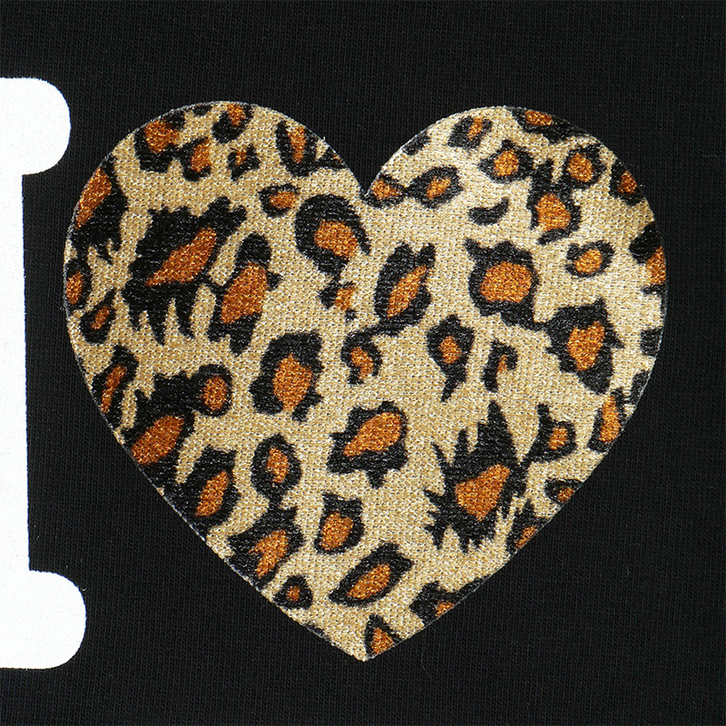 MOBB LOVE LEOPARD T-SHIRT -BLACK-(LADIES/KIDS)