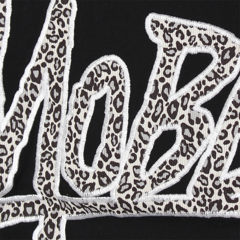 LEOPARD WAPPEN OG T-SHIRT -BLACK-(LADIES/KIDS)
