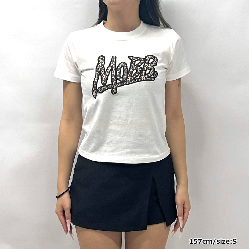 LEOPARD WAPPEN OG T-SHIRT -WHITE-(LADIES/KIDS)