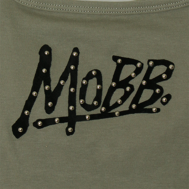 OG STUDS LACE UP TANKTOP -OLIVE-（LADIES）