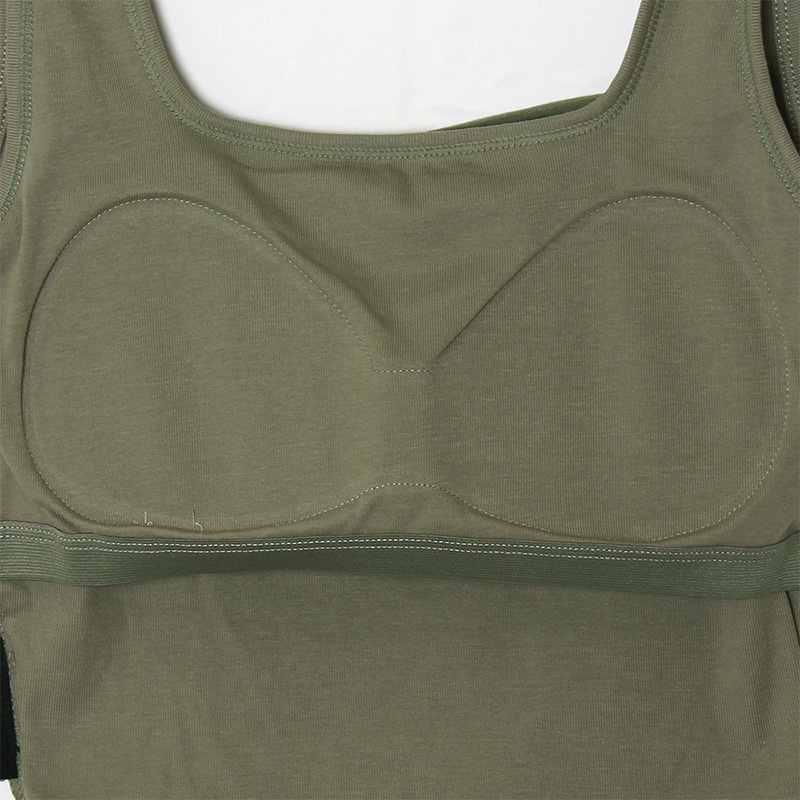 OG STUDS LACE UP TANKTOP -OLIVE-（LADIES）