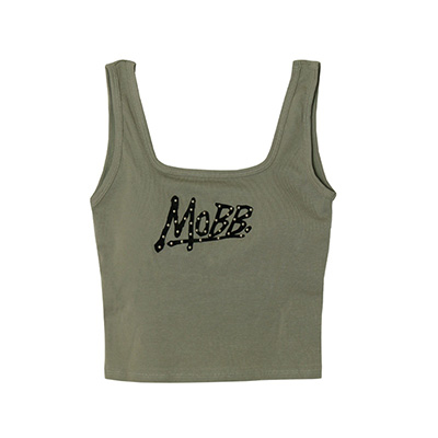 OG STUDS LACE UP TANKTOP -OLIVE-（LADIES）