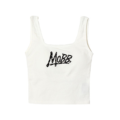 OG STUDS LACE UP TANKTOP -WHITE-（LADIES）