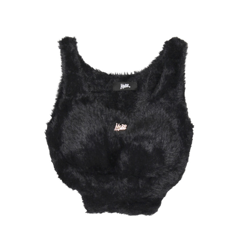 OG PLATE MOHAIR TANK TOP -BLACK-（LADIES）