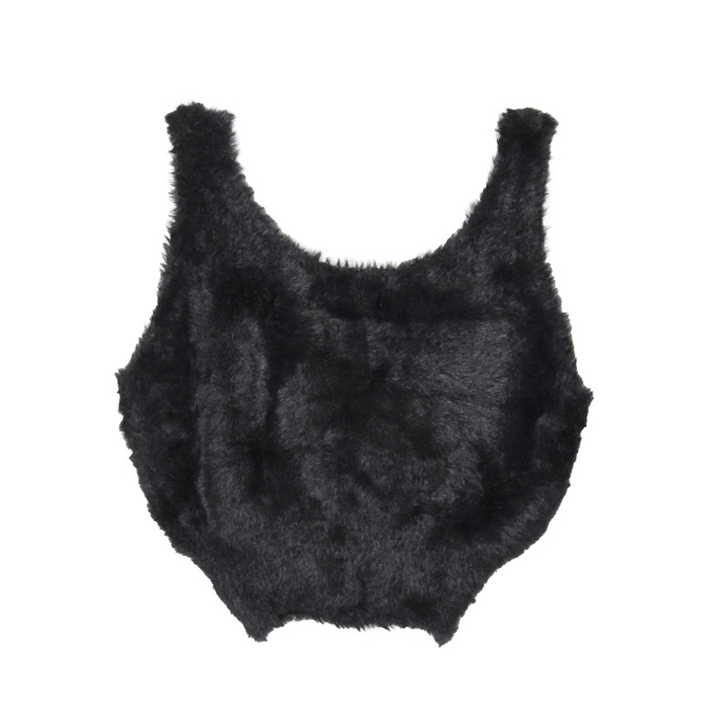 OG PLATE MOHAIR TANK TOP -BLACK-（LADIES）