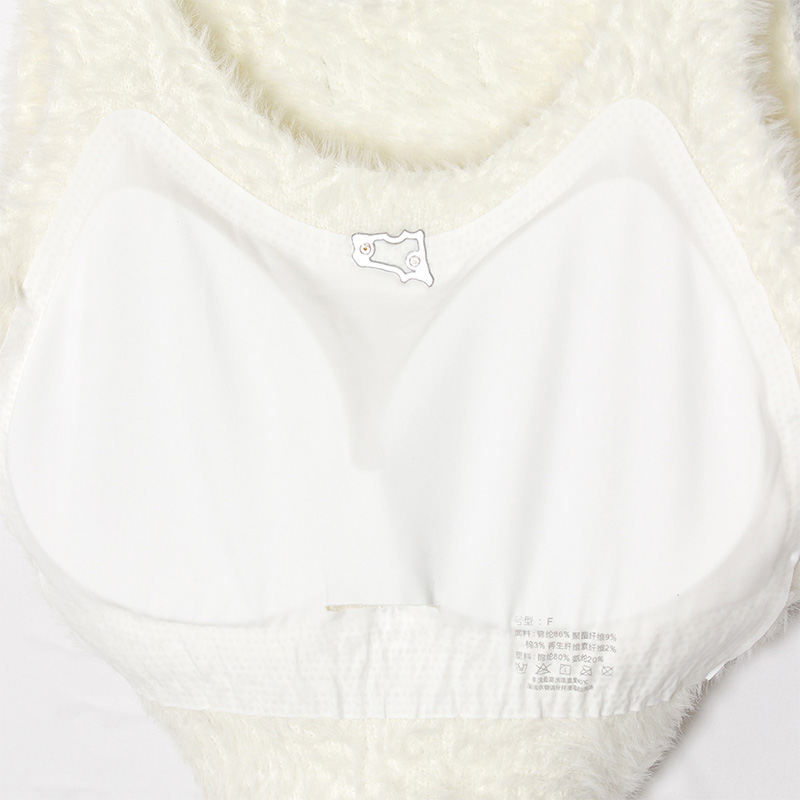 OG PLATE MOHAIR TANK TOP -WHITE-（LADIES）