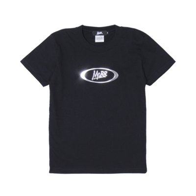 OVAL METALLIC T-SHIRT -BLACK-（LADIES）