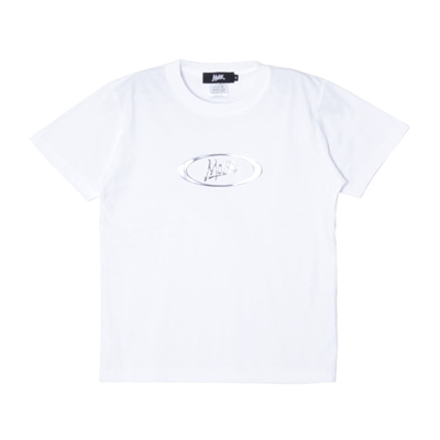 OVAL METALLIC T-SHIRT -WHITE-（LADIES）