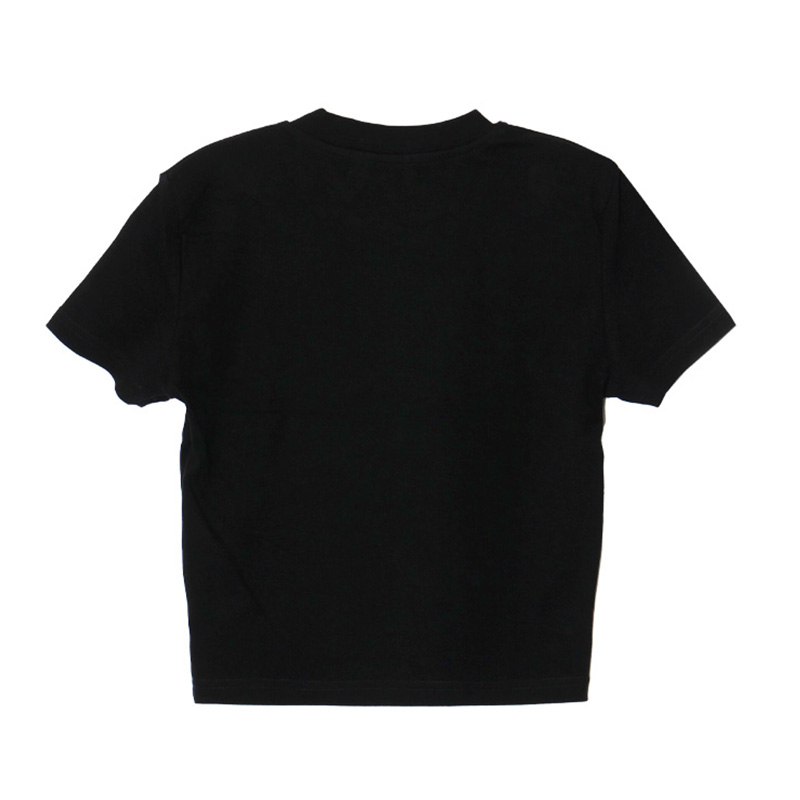HEART DRIP STONE CROPPED T-SHIRT -BLACK-(LADIES/KIDS)