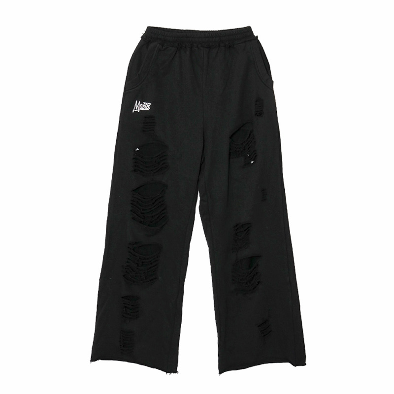 OG DAMAGE SWEAT PANTS -BLACK- (LADIES)