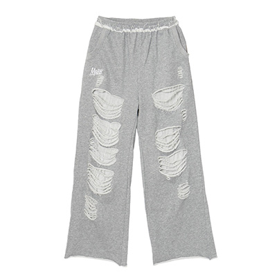 OG DAMAGE SWEAT PANTS -GREY-(LADIES)