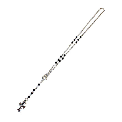 ROSARY -SILVER/BLACK-