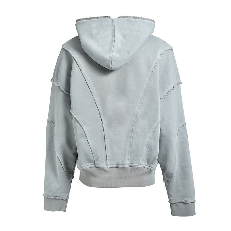 FADE ZIP UP HOODIE -GREY-