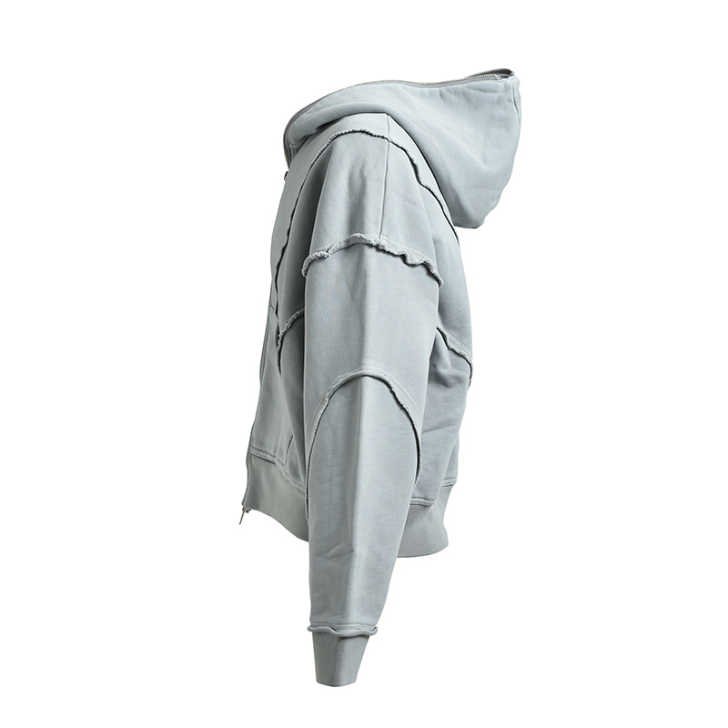 FADE ZIP UP HOODIE -GREY-