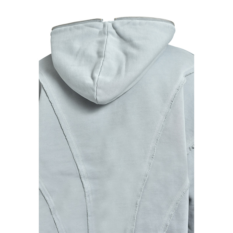 FADE ZIP UP HOODIE -GREY-