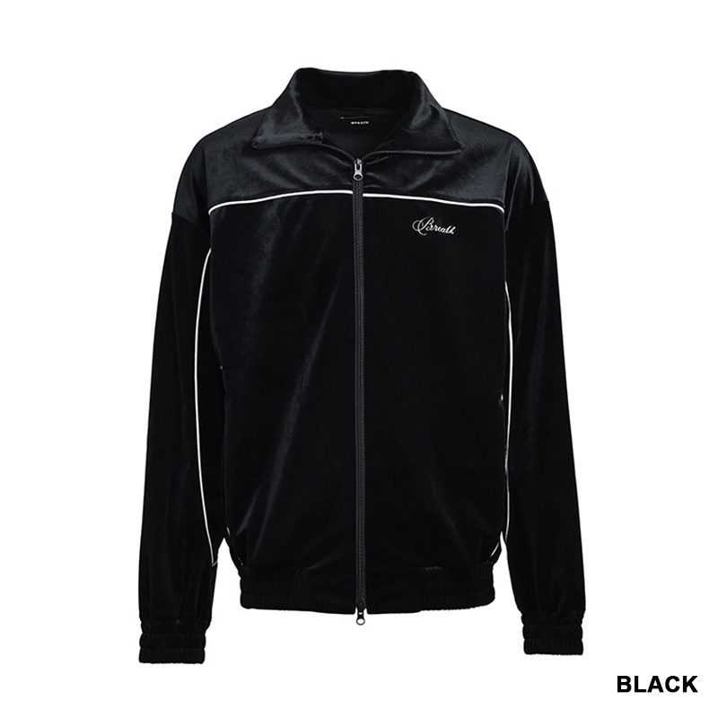 SCRIPT LOGO PIPING VELOUR JACKET -2.COLOR-