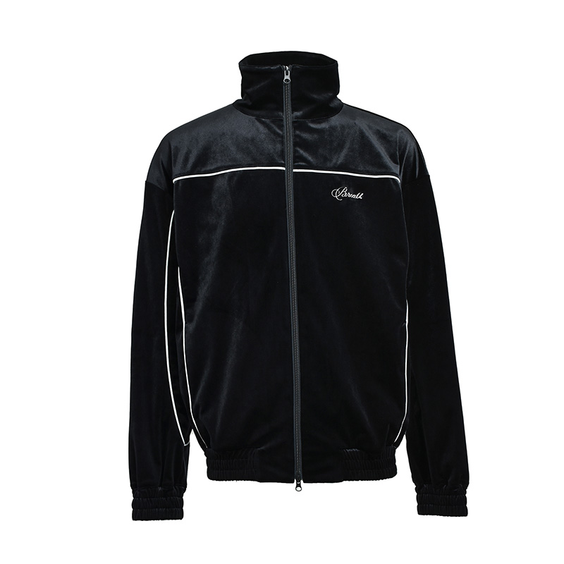 SCRIPT LOGO PIPING VELOUR JACKET -2.COLOR-