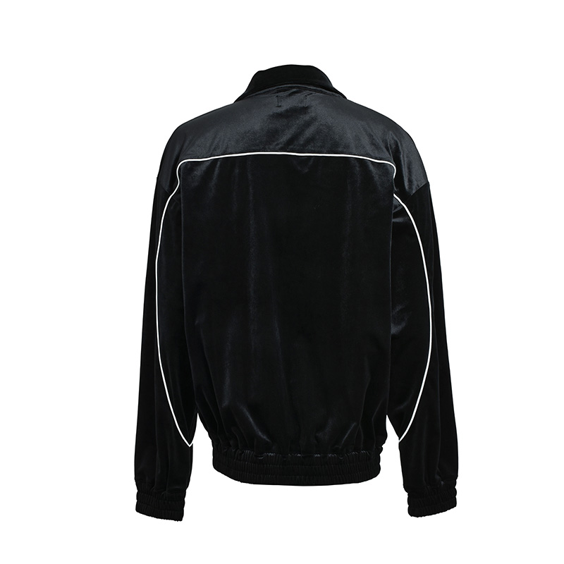 SCRIPT LOGO PIPING VELOUR JACKET -2.COLOR-