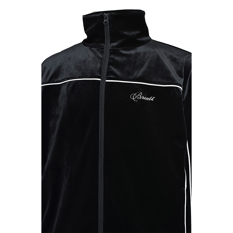 SCRIPT LOGO PIPING VELOUR JACKET -2.COLOR-