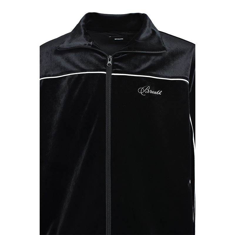 SCRIPT LOGO PIPING VELOUR JACKET -2.COLOR-
